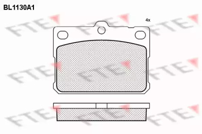 Комплект тормозных колодок (FTE: BL1130A1)