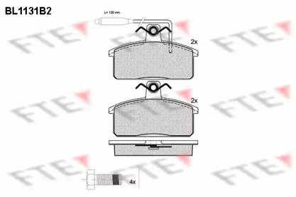 Комплект тормозных колодок (FTE: BL1131B2)