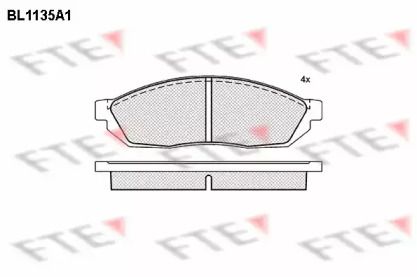 Комплект тормозных колодок (FTE: BL1135A1)