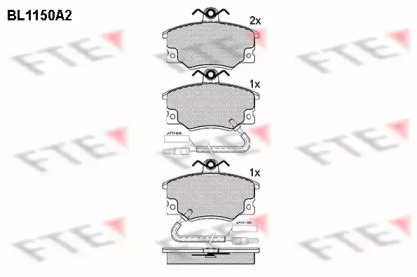 Комплект тормозных колодок (FTE: BL1150A2)