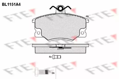 Комплект тормозных колодок (FTE: BL1151A4)