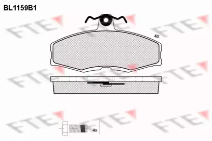 Комплект тормозных колодок (FTE: BL1159B1)