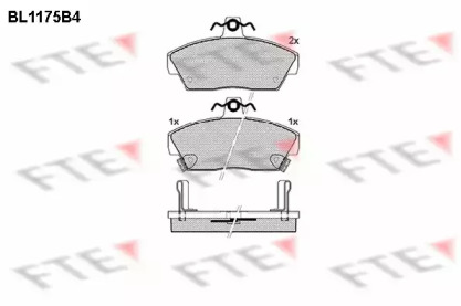 Комплект тормозных колодок (FTE: BL1175B4)