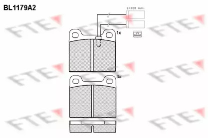 Комплект тормозных колодок (FTE: BL1179A2)