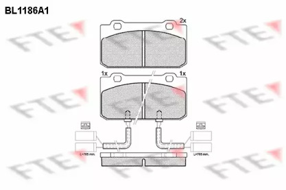 Комплект тормозных колодок (FTE: BL1186A1)