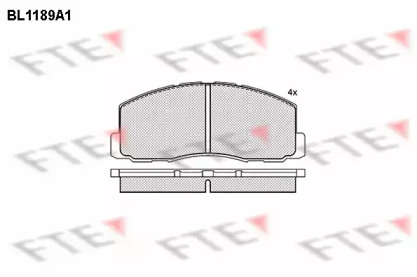 Комплект тормозных колодок (FTE: BL1189A1)