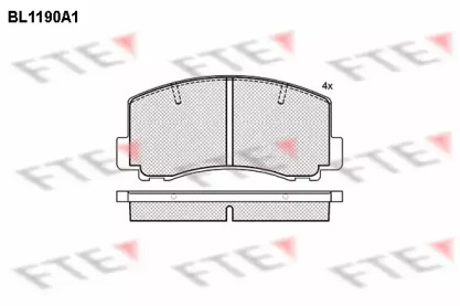 Комплект тормозных колодок (FTE: BL1190A1)