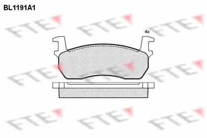 Комплект тормозных колодок (FTE: BL1191A1)