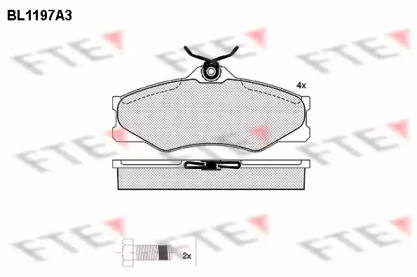 Комплект тормозных колодок (FTE: BL1197A3)