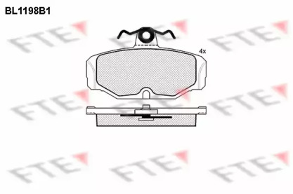 Комплект тормозных колодок (FTE: BL1198B1)