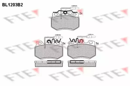 Комплект тормозных колодок (FTE: BL1203B2)