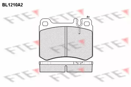 Комплект тормозных колодок (FTE: BL1210A2)