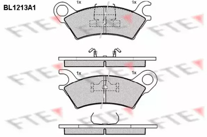 Комплект тормозных колодок (FTE: BL1213A1)
