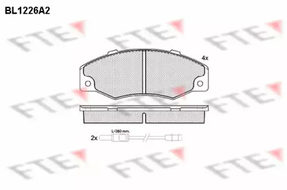 Комплект тормозных колодок (FTE: BL1226A2)