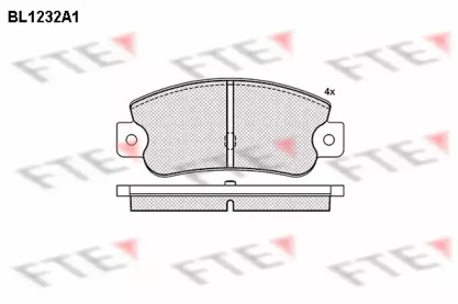 Комплект тормозных колодок (FTE: BL1232A1)