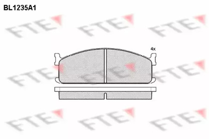 Комплект тормозных колодок (FTE: BL1235A1)