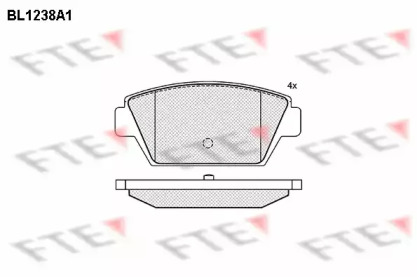 Комплект тормозных колодок (FTE: BL1238A1)