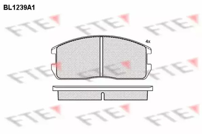 Комплект тормозных колодок (FTE: BL1239A1)