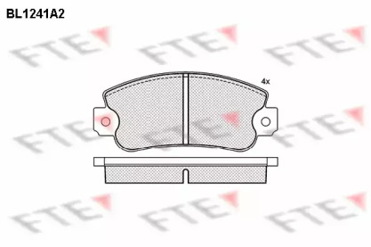 Комплект тормозных колодок (FTE: BL1241A2)