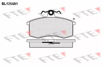 Комплект тормозных колодок (FTE: BL1254A1)