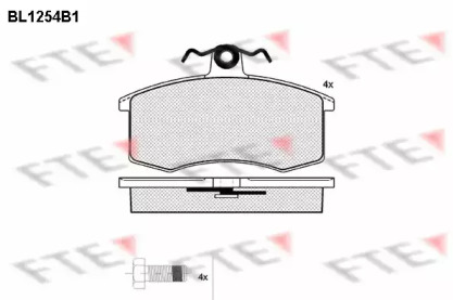 Комплект тормозных колодок (FTE: BL1254B1)