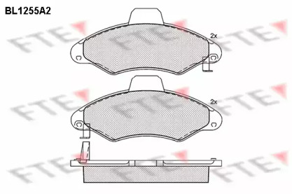 Комплект тормозных колодок (FTE: BL1255A2)