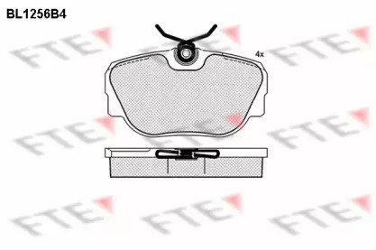 Комплект тормозных колодок (FTE: BL1256B4)