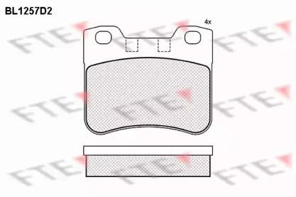 Комплект тормозных колодок (FTE: BL1257D2)