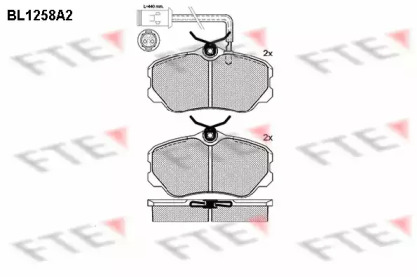 Комплект тормозных колодок (FTE: BL1258A2)