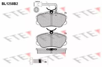 Комплект тормозных колодок (FTE: BL1258B2)