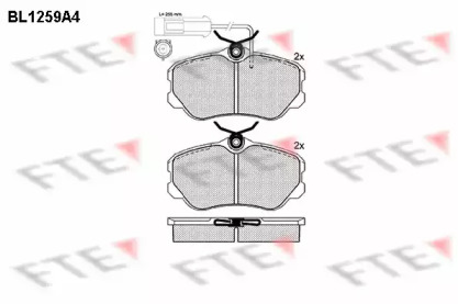 Комплект тормозных колодок (FTE: BL1259A4)