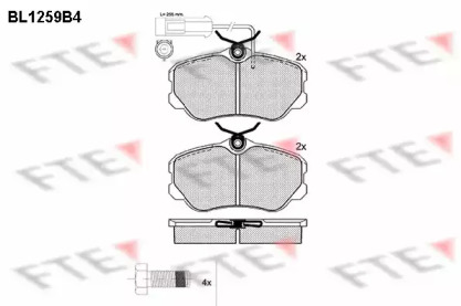 Комплект тормозных колодок (FTE: BL1259B4)