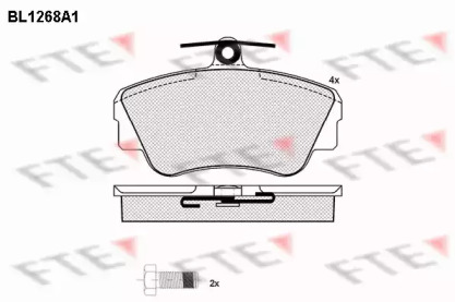 Комплект тормозных колодок (FTE: BL1268A1)