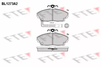 Комплект тормозных колодок (FTE: BL1273A2)