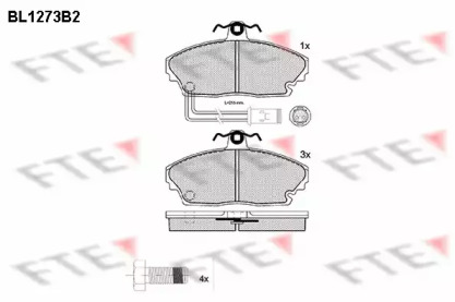 Комплект тормозных колодок (FTE: BL1273B2)