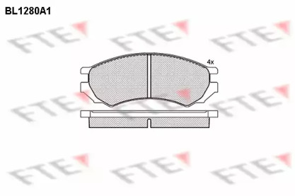 Комплект тормозных колодок (FTE: BL1280A1)