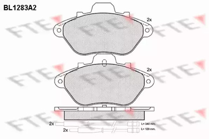 Комплект тормозных колодок (FTE: BL1283A2)