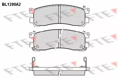 Комплект тормозных колодок (FTE: BL1290A2)