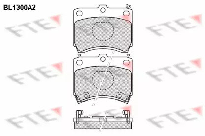 Комплект тормозных колодок (FTE: BL1300A2)