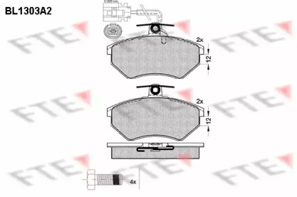 Комплект тормозных колодок (FTE: BL1303A2)