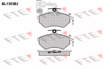 Комплект тормозных колодок (FTE: BL1303B2)