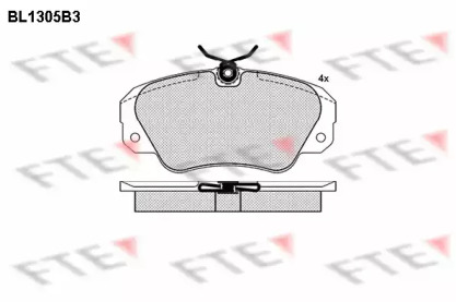 Комплект тормозных колодок (FTE: BL1305B3)