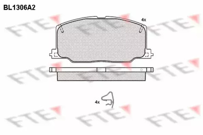 Комплект тормозных колодок (FTE: BL1306A2)