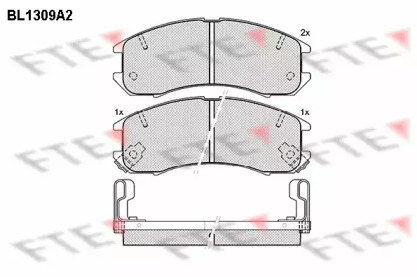 Комплект тормозных колодок (FTE: BL1309A2)