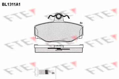 Комплект тормозных колодок (FTE: BL1311A1)