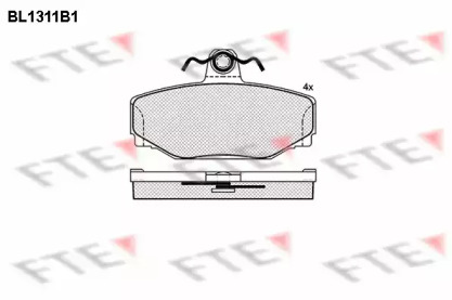 Комплект тормозных колодок (FTE: BL1311B1)