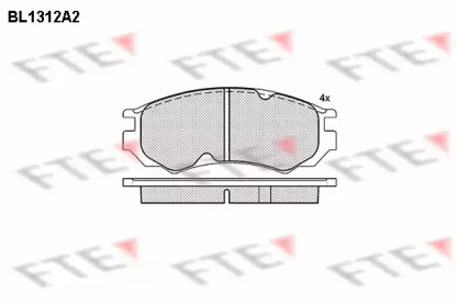 Комплект тормозных колодок (FTE: BL1312A2)