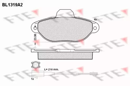 Комплект тормозных колодок (FTE: BL1319A2)