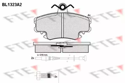 Комплект тормозных колодок (FTE: BL1323A2)