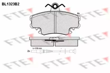 Комплект тормозных колодок (FTE: BL1323B2)